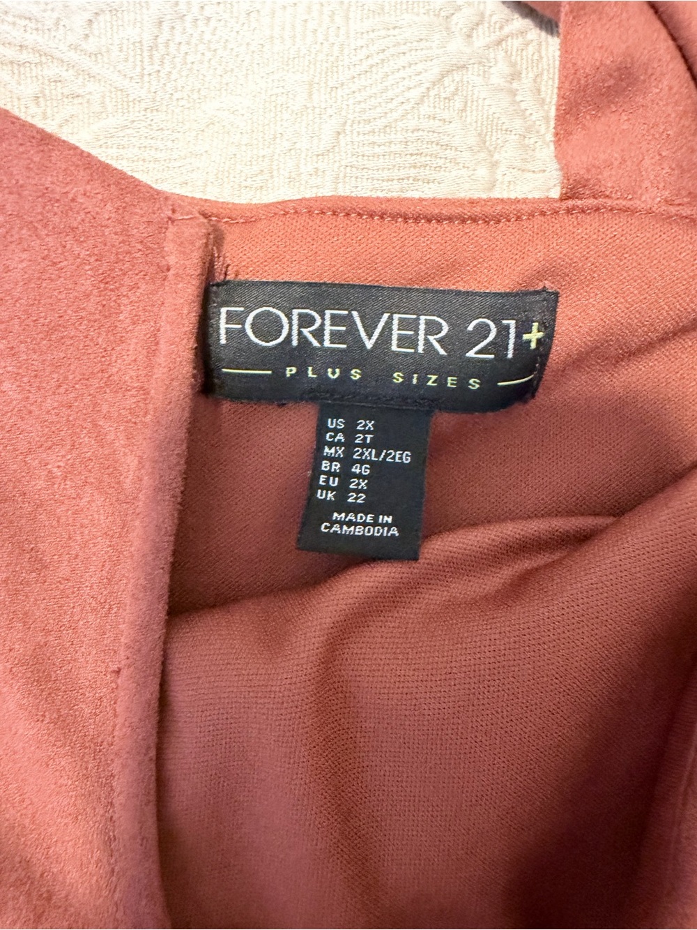Forever 21 Rust Suede-Look Western Boho Festival V-Notch Bodycon Mini Dress - Picture 9 of 11